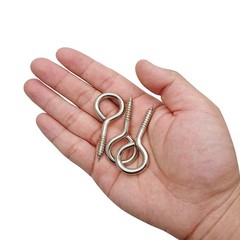 30 Pcs 2 Inch Screw-In Eye Hooks Self-Tapping Screw Hooks Metal Eyelet Screws