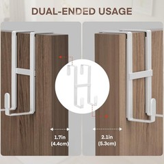 2Pcs No Drill Over Door Hooks Heavy Duty Double Side Hanger