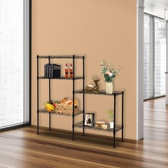 5 Tier Assembled Standing Steel Storage Rack Shelves Adjustable Heavy Duty