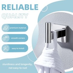 Bathroom Towel Hook Polished Chrome, Coat Robe Holder, Wall Hook
