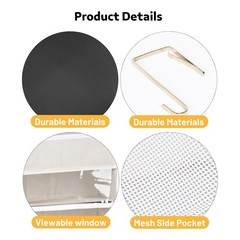 5 Tier Over Door Hanging Organizer with Clear Pockets – Heavy Duty Storage Bag