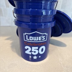 Lot of 10! Lowe’s mini BLUE bucket With Lids -Celebrates 250 TikTok Viral!!!