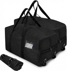 2 Pack Extra Heavy Duty Large Moving Bags, Clothes Storage Totes with 2 Wheels