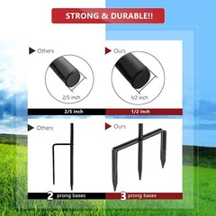 2 Pack Shepherd Hooks 31″ Metal for Solar Lights, Lanterns, Bird Feeders