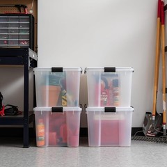 Heavy Duty Stackable Storage Bin Dustproof Waterproof Organizing Container New
