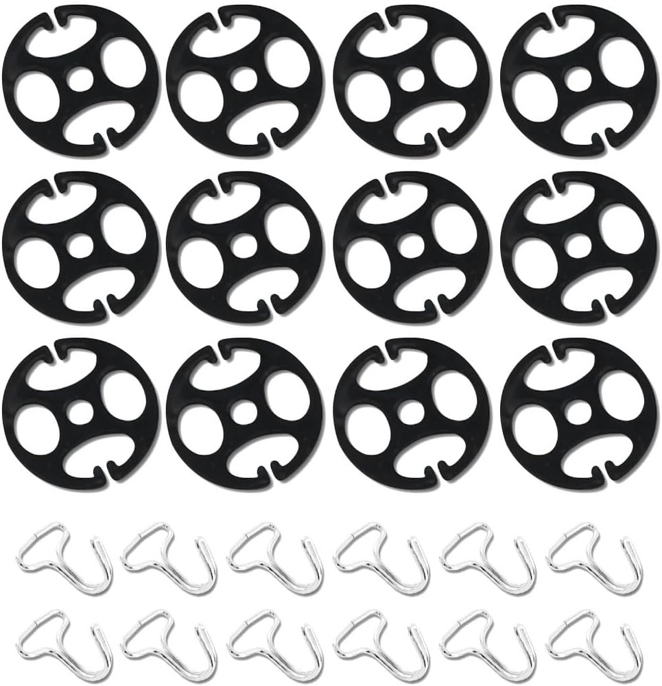 24PCS Car Seat Cover Clips & Hooks Set, Locking Fasteners, Black, Universal Fit