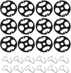 24PCS Car Seat Cover Clips & Hooks Set, Locking Fasteners, Black, Universal Fit