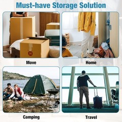 Durable PA+PE Vacuum Seal Bags – 10 Small Bags with Pump for Travel & Storage