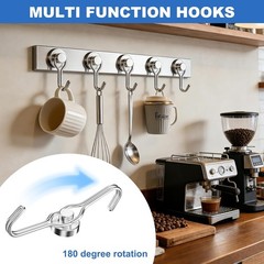 20Pack Magnetic Hooks 30Lbs+ Swivel Swing Magnet Hooks Heavy Duty Strong Magnets