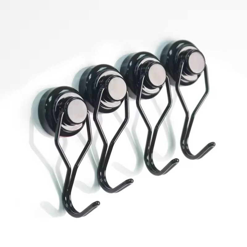 ALLNAT Magnetic Hooks Heavy Duty Strong Neodymium Swivel Swing Kitchen Magnets