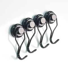 ALLNAT Magnetic Hooks Heavy Duty Strong Neodymium Swivel Swing Kitchen Magnets