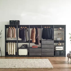 Prosper 32 In. W Gray Tower Unit 1-Shelf 1 Rod Wood Closet System