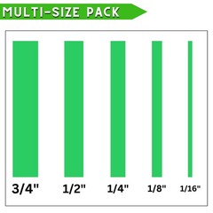5 Rolls Pinstripe Tape – Masking Tape 1/16″, 1/8″, 1/4″, 1/2″, 3/4″ – Thin Pa…