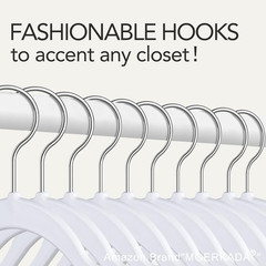 Hangers 50 Pack,Ultra-Thin Plastic Clothes Hangers (17.7 Inch) – Space-Saving Sl