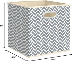 6 Pack Collapsible Storage Bins with Handle Space-Saving 10.5×10.5×11 inches