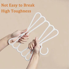1/5/10Pcs White Multi Layer Clothes Hanger Closet Organizer NEW