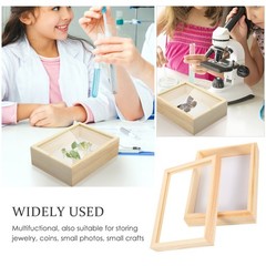 Beige Specimen Box Plastic Insect Specimen 1Pack 7.1*5.3*2.2in