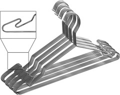 Chrome Metal Hangers, Heavy Duty Clothes Hangers with Non-Slip Grooves, Slim Spa