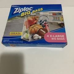 Ziplock Big Bag 4 XL 10 Gallon Double Zip Lock Handle