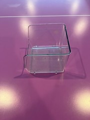 One Piece Clear Plastic Stackable Storage Bins Height 5 / Length 6 / Wide 6