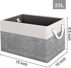Storage Bins 2-Pack, Foldable Storage Baskets for Organizing Toys, Books, She…