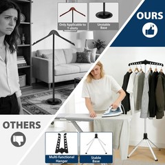 2 IN 1 T Shirt Display Stand, 32-63 inch Adjustable Cap and Gown Display Stan…