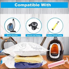 1/10 Pack Reusable Vacuum Storage Bags Space Saver for Clothes Blankets S/L/XL