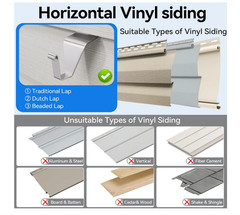 20 Pack Stainless Steel Vinyl Siding Hooks No Drill Siding Hangers for Lights