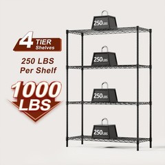 Heavy Duty Adjustable Metal Wire Shelving Unit Home Garage Storage Organizer