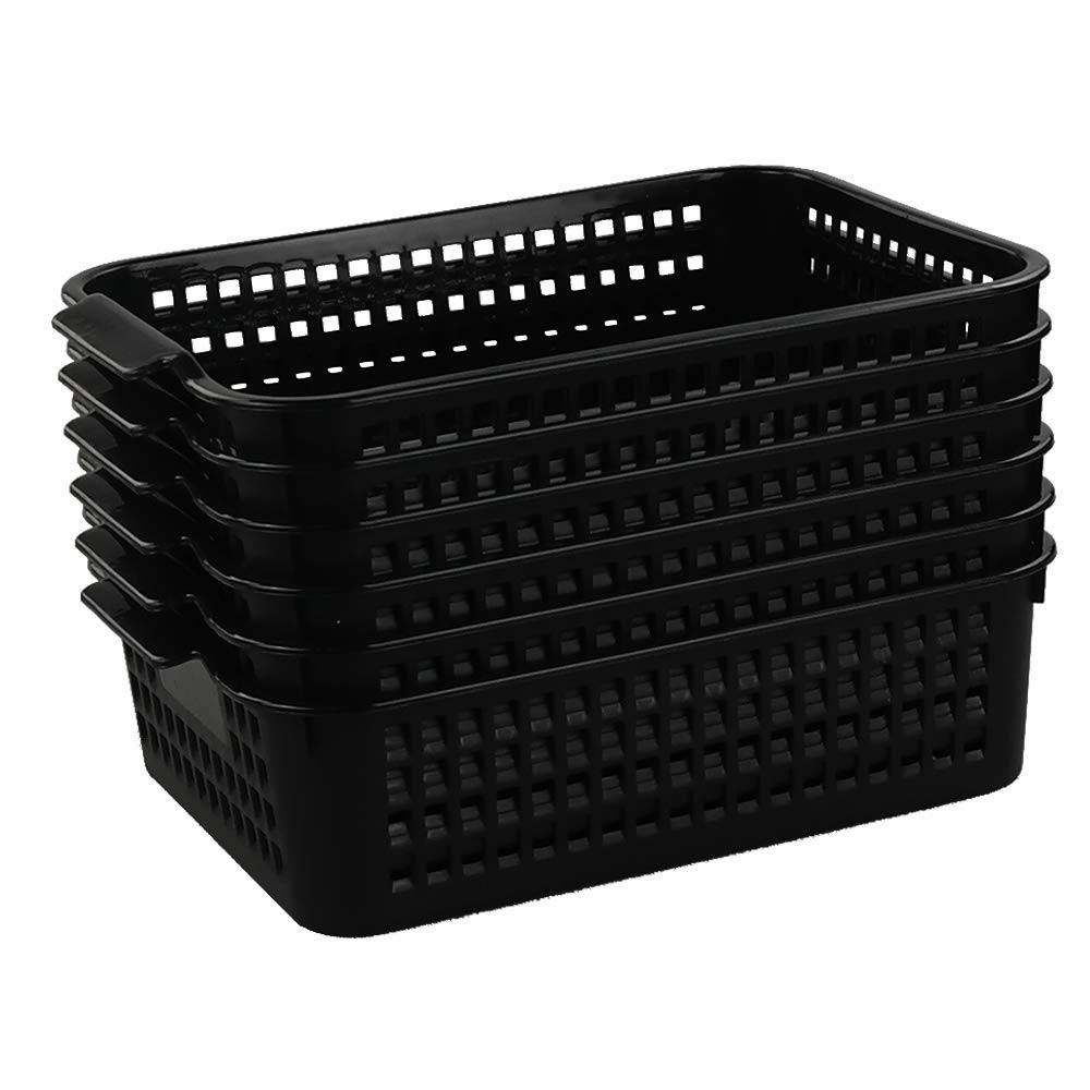 6 PCS Plastic Desktop Storage Trays Baskets Organization