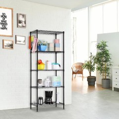 Wire Shelving 5 Tier Metal Storage Rack Shelf 5 Shelf Shelves Unit Kitchen USED