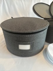 China Storage Containers Hard Shell Box for Moving Dishes, Plates Case Gray New
