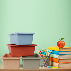 Stackable Plastic Cubby Bins with Labels – 6 Pcs for Classroom & Home Use