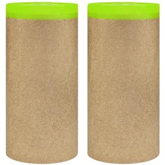 Pre-Taped Masking for Painting,12″ x50Feet Adhesive-Backed Tape and Drape Pai…