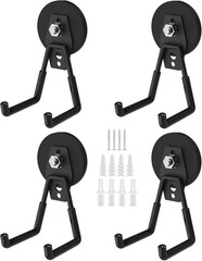 4 Pack Magnetic Hooks Heavy Duty, 2.6” Large Strong Utility Magnet Hooks with A