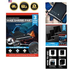Vacuum Storage Bags Jumbo Space Saver Compression Bags 3 Pack