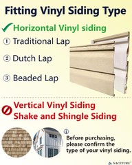 NACETURE Vinyl Siding Hooks Hanger (6 Pack) | No Drill Vinyl Siding Clips for Ha