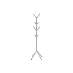 Coat Rack, Hall Tree, 8 Hooks, Entryway, 70″h, Bedroom, Grey Metal, Contemporary