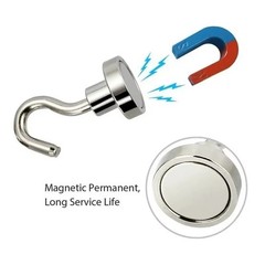 8 Pack Magnetic Hooks for Cruise Cabins, Neodymium Magnets with Hooks, Hea