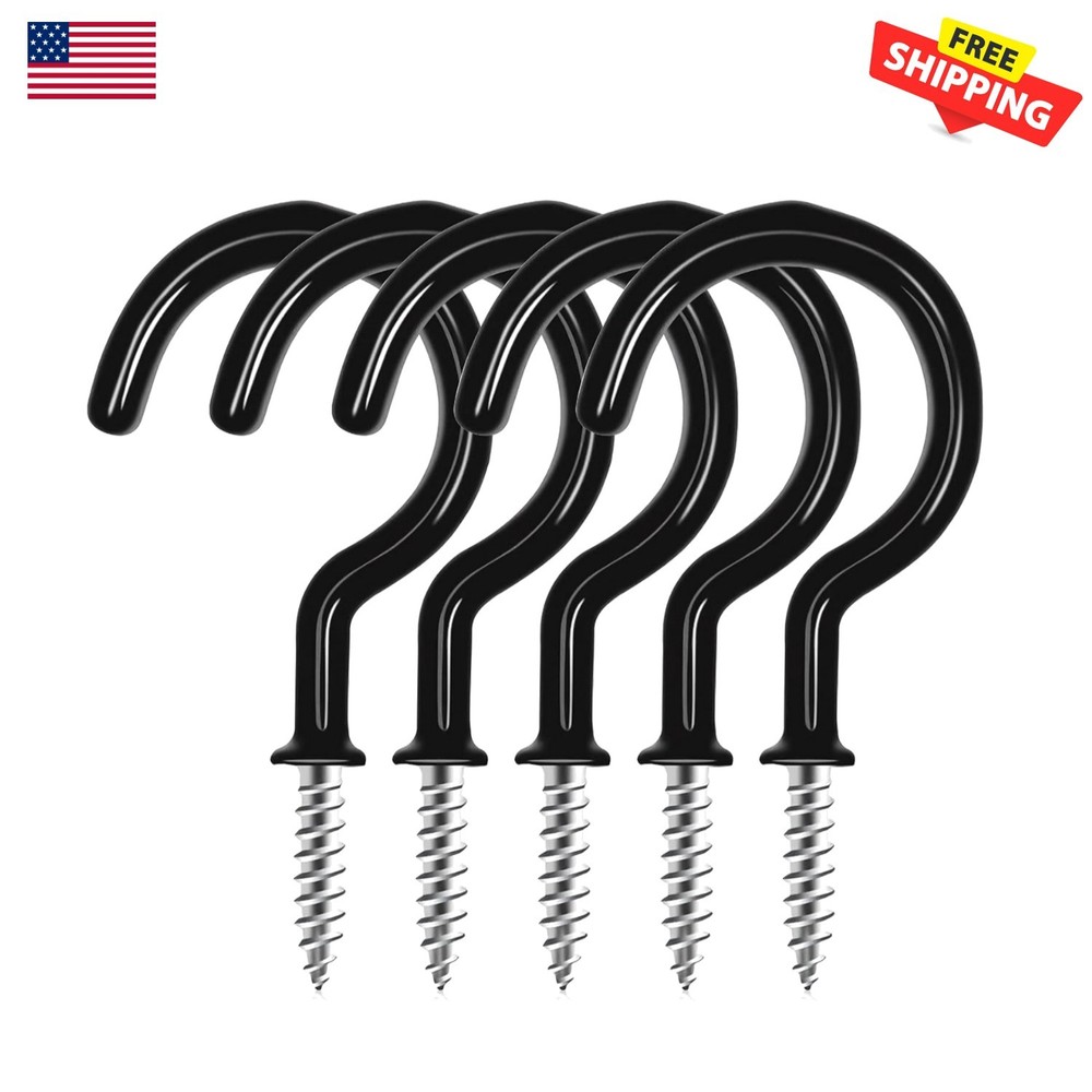 Contemporary Vinyl Coated Screw Hooks – 100 Pack for Elegant Hanging Solutions