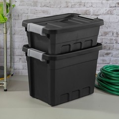 Sterilite Small Stackable Storage Bin, 7.5 Gallon Durable Plastic Storage Tote w