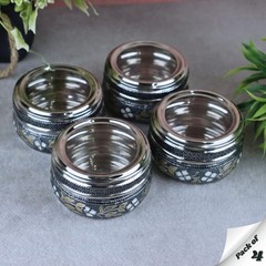 Stainless Steel See Thru Storage Box with Transparent Lid | Silver Oxidized F…