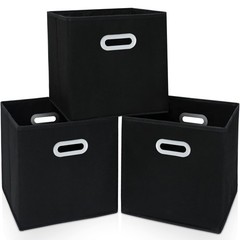 Fabric Storage Bins w/ Sturdy Handles, Foldable Cube Organizer for Decluttering