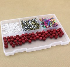 Clear Plastic ContainerBox with Tray- 8Compartments:9×6.25×2.25 in.