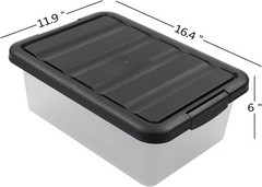 Eco-Friendly 14 Quart Storage Organizer Bins – 2 Pack, Ideal for Tidy Spaces
