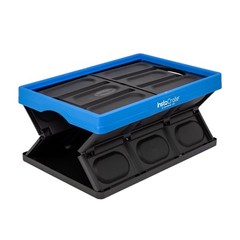Greenmade Instacrate 12-Gallon Collapsible Plastic Storage Bin Black Blue