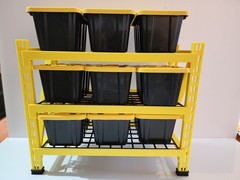 9 x Lowe’s Teeny Tote Black W/ 3D Printed Yellow Rack