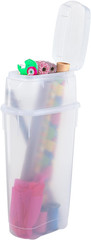 Wrap N’ Craft Plastic Wrapping Paper Organizer Storage Container with Top Orname