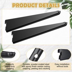 10 Pack Adjustable Shelf Brackets for Double Track System Closet Organization…