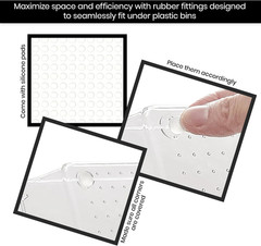 25 Piece Clear Drawer Organizer Trays 4 Sizes Plastic Storage Bins Home Office